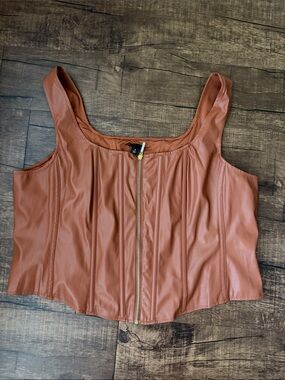 Torrid faux leather corset top